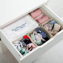 Load image into Gallery viewer, Amazon best dresser drawer organizer 8 pcs foldable storage box fabric closet storage cubes clothes storage bins drawer dividers storage baskets for bras socks underwear accessories home office bedroom