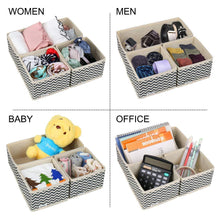 Load image into Gallery viewer, Best seller  dresser drawer organizer 8 pcs foldable storage box fabric closet storage cubes clothes storage bins drawer dividers storage baskets for bras socks underwear accessories home office bedroom