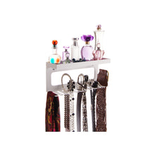 Load image into Gallery viewer, Wall Mount Hanging Belt Holder Organizer Rack White