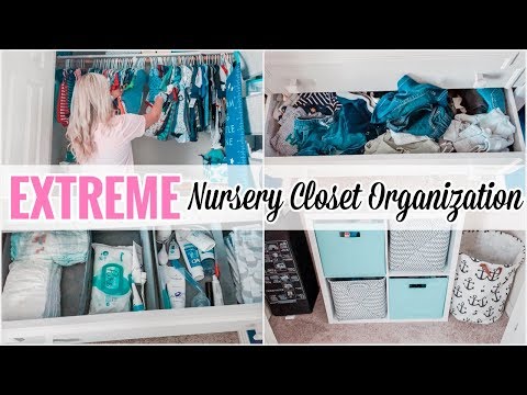 NURSERY CLOSET ORGANIZATION | ORGANIZE WITH ME | Brittandfam