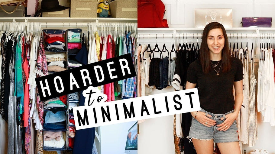 Closet declutter and organization tips using KonMari method to go from hoarder to minimalist! My journey to minimalism begins with cleaning out my closet and ...