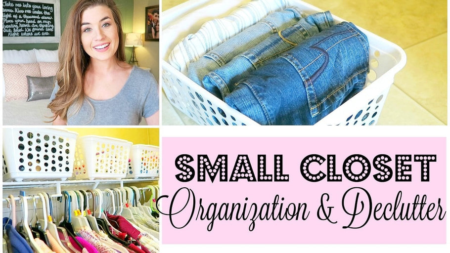 Small Closet Declutter and Organization ideas! I went to the dollar tree and picked up some bins to organize my closet with