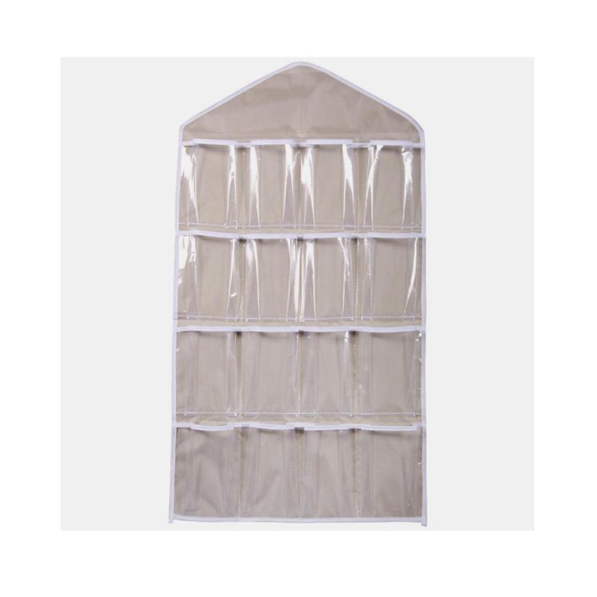 16 Pockets Storage Bag Case For Clothes Socks Bra Underwear Garment Suit Coat Dust Cover Protector Hanger Storage Bag Organizer