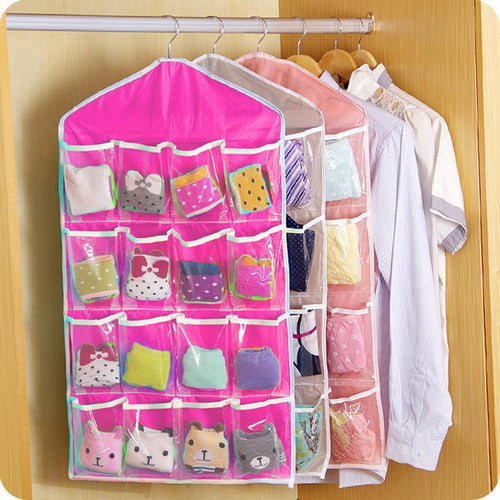 16 Pockets  Door Wall Hanging Closet Organizer Bag