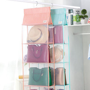 4 Shelves Washable Hanging Closet Organizer  Closet Simple Organizer for Accessory and Clothes