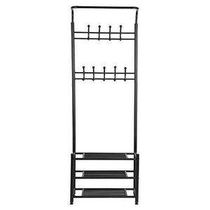 Budget friendly moorecastle multi purpose entryway shoes storage organizer hall tree bench with coat rack hooks clothes stand perfect home furniture