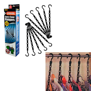 10 Pc Space Saver Hangers Closet Organizer Pants Rack Magic Hangers 5 In 1 New !