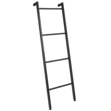 Load image into Gallery viewer, Online shopping mdesign metal free standing bath towel bar storage ladder holds towels blankets clothes and magazines newspapers 4 levels matte black