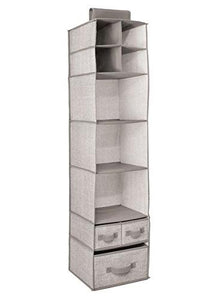 InterDesign Fabric Aldo Hanging Closet Organizer – 53in