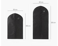 Load image into Gallery viewer, Home garment bags suit bags with clear window for clothes storage and travel hanging suit uniform dance costumes dress and other important garments 3 pack black 128cm x 60cm 50 4x 23 6in