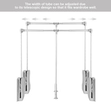 Load image into Gallery viewer, Budget friendly gototop wardrobe hanger aluminum closet storage organizer clothes hanger adjustable pull down closet rod wardrobe lift organizer 600 830mm