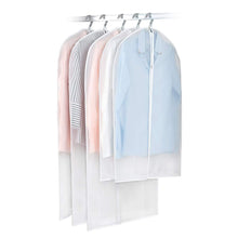 Load image into Gallery viewer, Products monojoy garment bags for storage moth proof hanging clear clothes organizer with zipper dust covers closet translucent wardrobe suit coat peva thicken 5 pack 3medium 2small