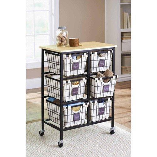 DELUXE Closet Organizer/Cart On Wheels. This Heavy Duty Metal Construction Closet Storage System Has 6 Drawers With Canvas Liners. Top Quality Storage For your Closet, Craft, Office Or Really Anywhere. Store And Organize Anything.