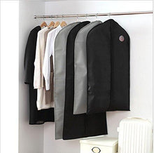 Load image into Gallery viewer, Kitchen garment bags suit bags with clear window for clothes storage and travel hanging suit uniform dance costumes dress and other important garments 3 pack black 128cm x 60cm 50 4x 23 6in