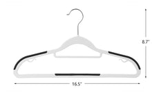 Load image into Gallery viewer, Best seller  finnhomy heavy duty 50 pack plastic hangers durable clothes hangers with non slip pads space saving organizer for bedroom closet great for shirts pants white