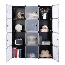 Load image into Gallery viewer, Latest robolife 12 cubes organizer diy closet organizer shelving storage cabinet transparent door wardrobe for clothes shoes toys