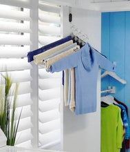 Load image into Gallery viewer, Purchase the laundry butler clothes drying rack hangers for laundry 5 extendable cascading hangers accessories for draping flat drying line drying of clothes and laundry laundry room deluxe