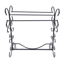 Load image into Gallery viewer, Storage organizer homerecommend free standing towel rack 3 bars drying rack metal organizer for bath hand towels outdoor beach towels washcloths laundry rooms balconies bathroom accessories