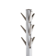 Load image into Gallery viewer, New umbra flapper coat rack clothing hanger umbrella holder and hat organizer great for entryway white nickel