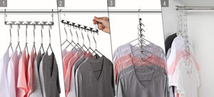 Save magicool 20 pack metal wonder magic cascading hanger space saving hangers closet organizers suit for shirt pant clothes hangers space saving