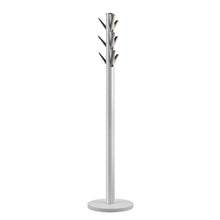 Load image into Gallery viewer, Latest umbra flapper coat rack clothing hanger umbrella holder and hat organizer great for entryway white nickel