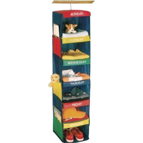 Innovative Home Creations Days of the Week Closet Organizer for Kids w/ Colorful Labeled Compartments