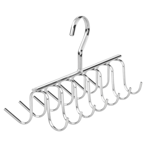 InterDesign Axis Closet Storage Organizer Rack for Ties and Belts, Chrome