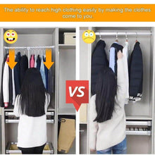 Load image into Gallery viewer, Budget gimify pull down closet rod wardrobe lift organizer storage systerm hanger rod for hanging clothes space saving aluminum adjustable 32 68 42 28inch