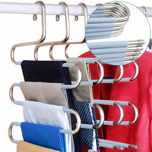 Load image into Gallery viewer, Order now doiown s type stainless steel clothes pants hangers closet storage organizer for pants jeans scarf hanging 14 17 x 14 96ins set of 3 5 pieces light blueupgrade style