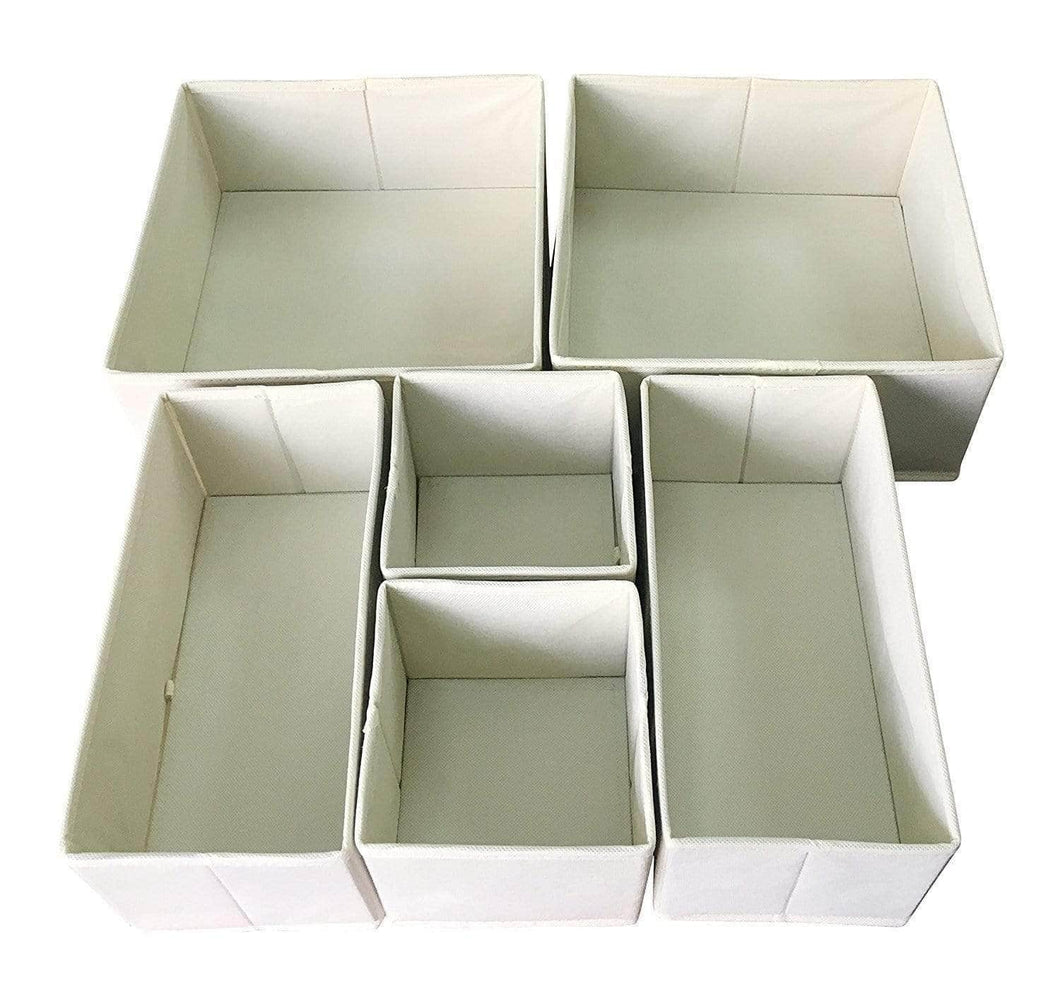Order now sodynee fba_scd6sbe foldable cloth storage box closet dresser organizer cube basket bins containers divider with drawers for underwear bras socks ties scarves 6 pack beige