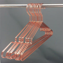 Load image into Gallery viewer, Amazon best koobay 30pack 17 rose shiny copper clothes metal wire hanging hangers for shirts coat storage display