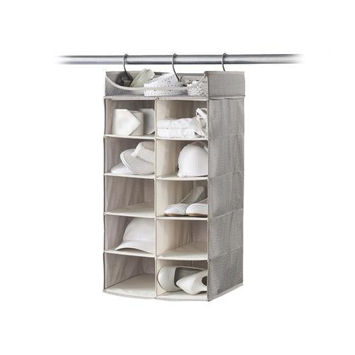 Hanging 2 x 5 Cubby Closet Organizer with Top Shelf - Harmony Twill Collection - Style 7752