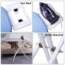 Load image into Gallery viewer, Related king do way ironing board 39 l x 12w x 33h opensize 4 leg table for ironing clothes tabletop ironing board with iron rest wide top iron board design