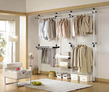 Load image into Gallery viewer, Best prince hanger deluxe pants shelf hanger holds 60kg132lb per horizontal bar heavy duty 32mm vertical pole clothing rack clothes organizer pants hanger phus 0052