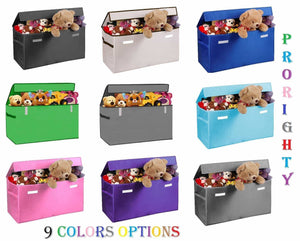 Results prorighty collapsible toy chest for kids xx large storage basket w flip top lid toys organizer bin for bedrooms closets child nursery store stuffed animals games clothes purple