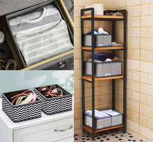 Load image into Gallery viewer, Buy now ilauke drawer underwear organizers storage box foldable closet dresser drawers divider organizer fabric cloth basket bins for sock bras baby clothes set of 8 grey