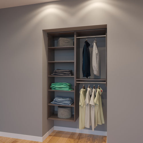 Modular Closets 4 Ft Closet Organizer System - 48 inch - Style F