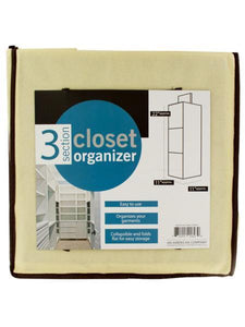 3 Section Closet Organizer (Available in a pack of 4)