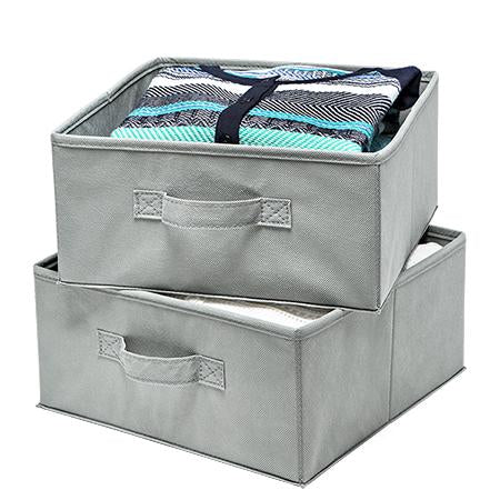 2-Pack Storage Drawers, Gray