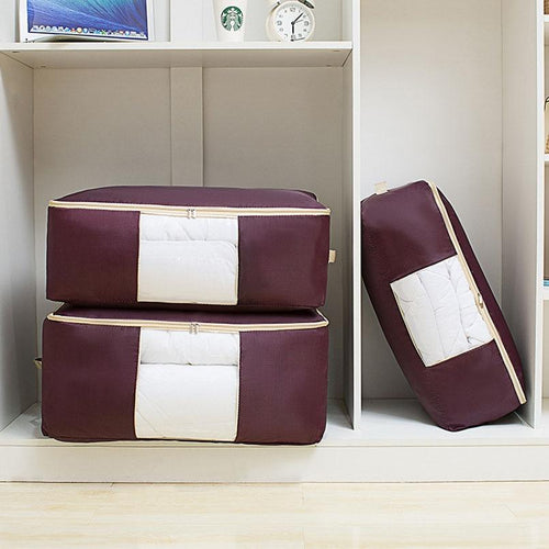 Waterproof Breathable Non-Woven Portable Clothes Storage Bag Organizer Bag For Clothes Oxford Cloth Storage Bag Closet Organizer