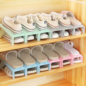 4Pcs Shoes Rack Hanger Rangement Folding Wardrobe Closet Organizer Stand Shoe Cabinet Holder Shoe