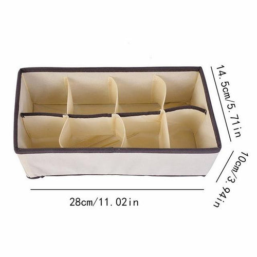 Underwear Bra Organizer Storage Box Beige Drawer Closet Organizers Boxes For Underwear Scarf Socks Organiser