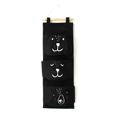 Linen 3 Pockets Wall Hanging Storage Bags Organizer On Sale