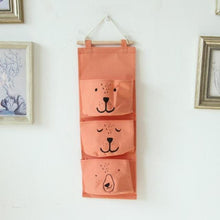 Load image into Gallery viewer, Linen 3 Pockets Wall Hanging Storage Bags Organizer On Sale