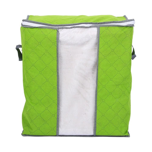 Foldable Storage Bag Bamboo Charcoal Fiber Clothes Sweater Blanket Closet Organizer Bag
