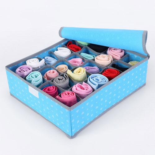 4pcs Multi-size Bra Underwear Foldable Non-woven Wardrobe Drawer Closet Organizer