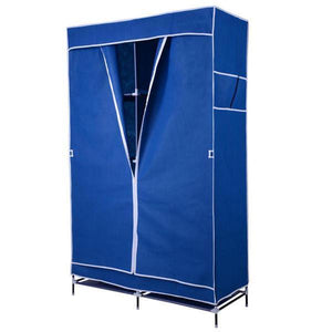 42" Portable Wardrobe Storage Clothes Closet Organizer Blue